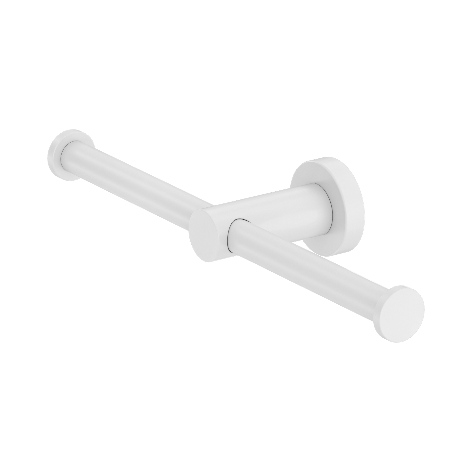 Nero Mecca Double Toilet Roll Holder, Matte White