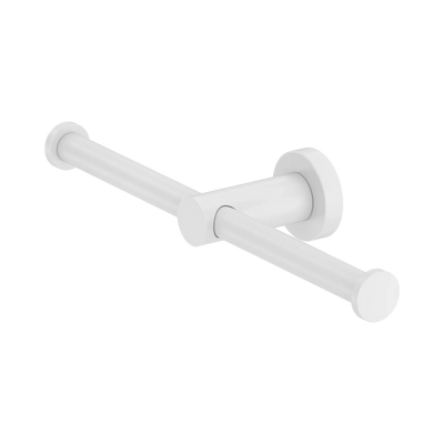 Nero Mecca Double Toilet Roll Holder, Matte White