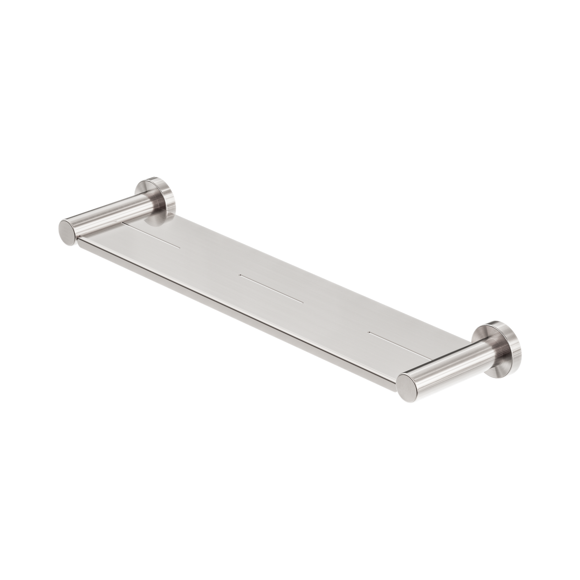Nero Mecca Metal Shower Shelf, Brushed Nickel