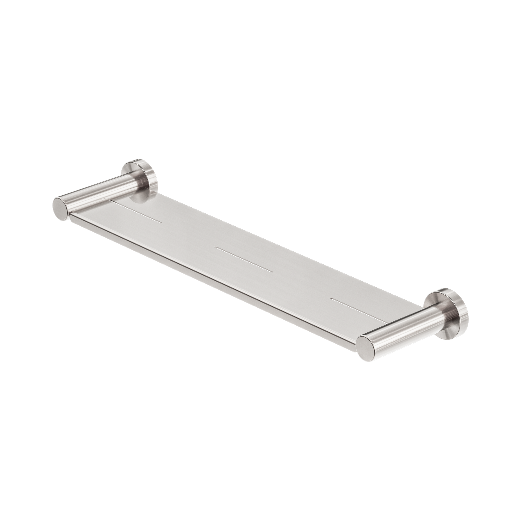Nero Mecca Metal Shower Shelf, Brushed Nickel