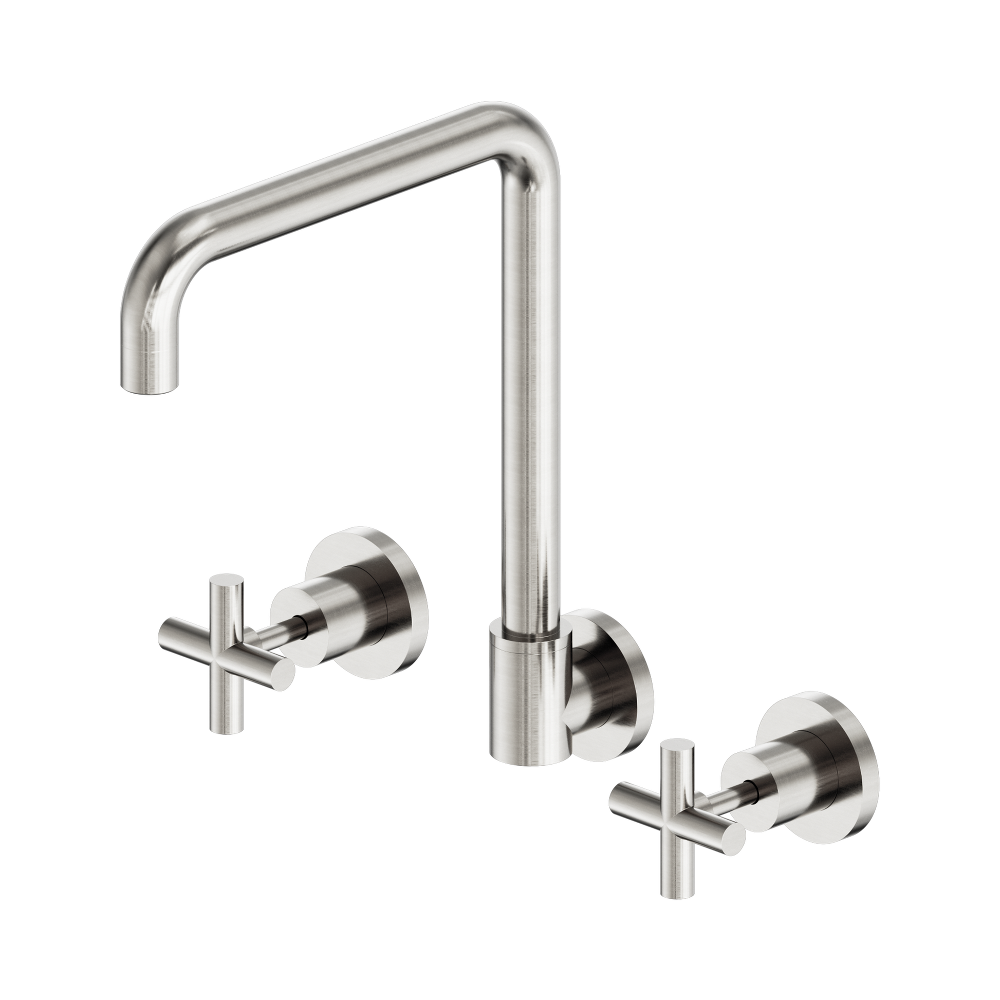 Nero X Plus Wall Kitchen Set Swivel Spout, Brushed Nickel