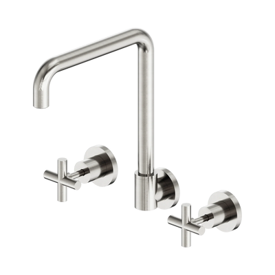 Nero X Plus Wall Kitchen Set Swivel Spout, Brushed Nickel