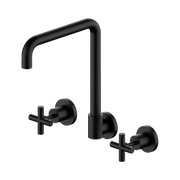 Nero X Plus Wall Kitchen Set Swivel Spout, Matte Black