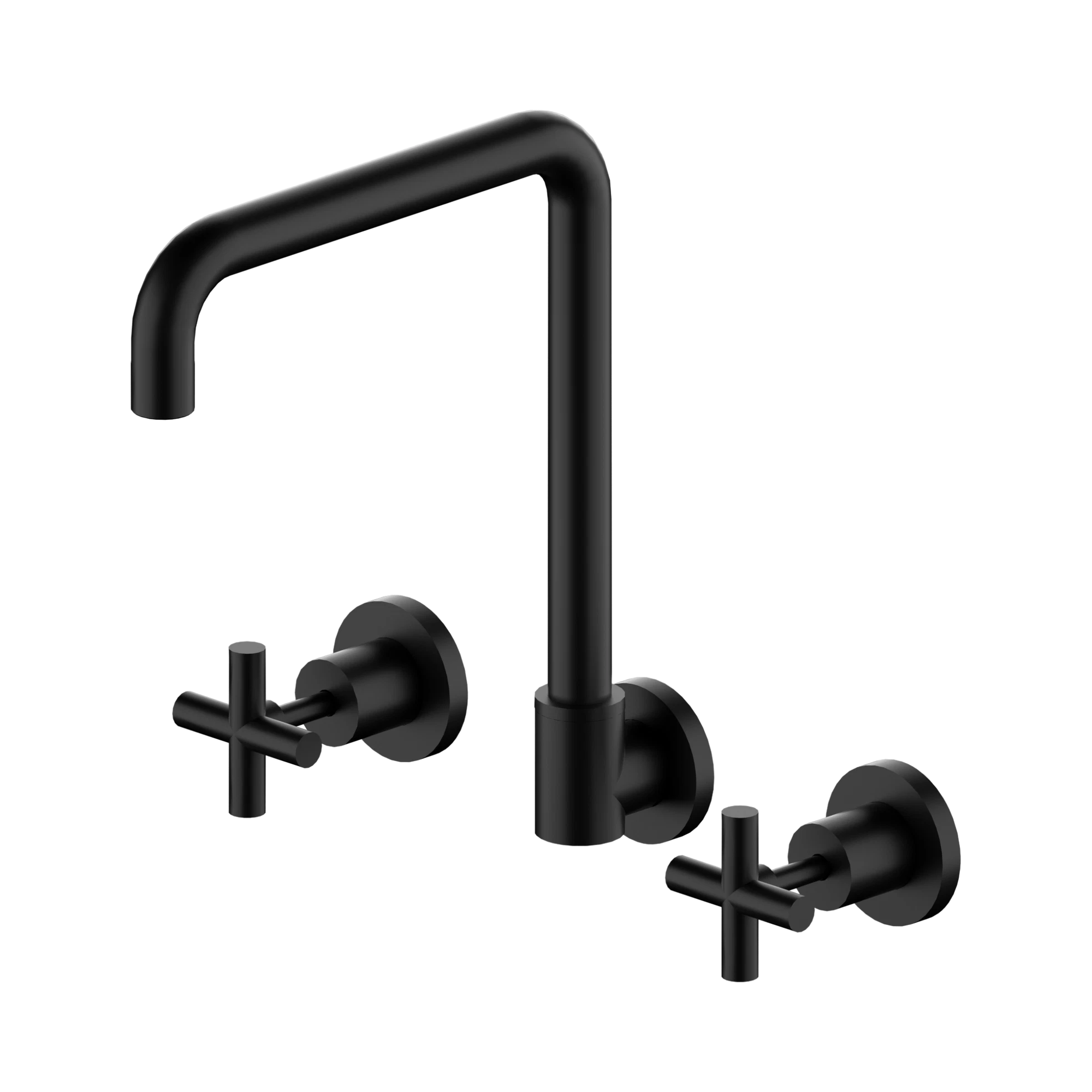 Nero X Plus Wall Kitchen Set Swivel Spout, Matte Black