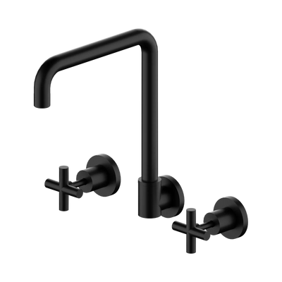 Nero X Plus Wall Kitchen Set Swivel Spout, Matte Black