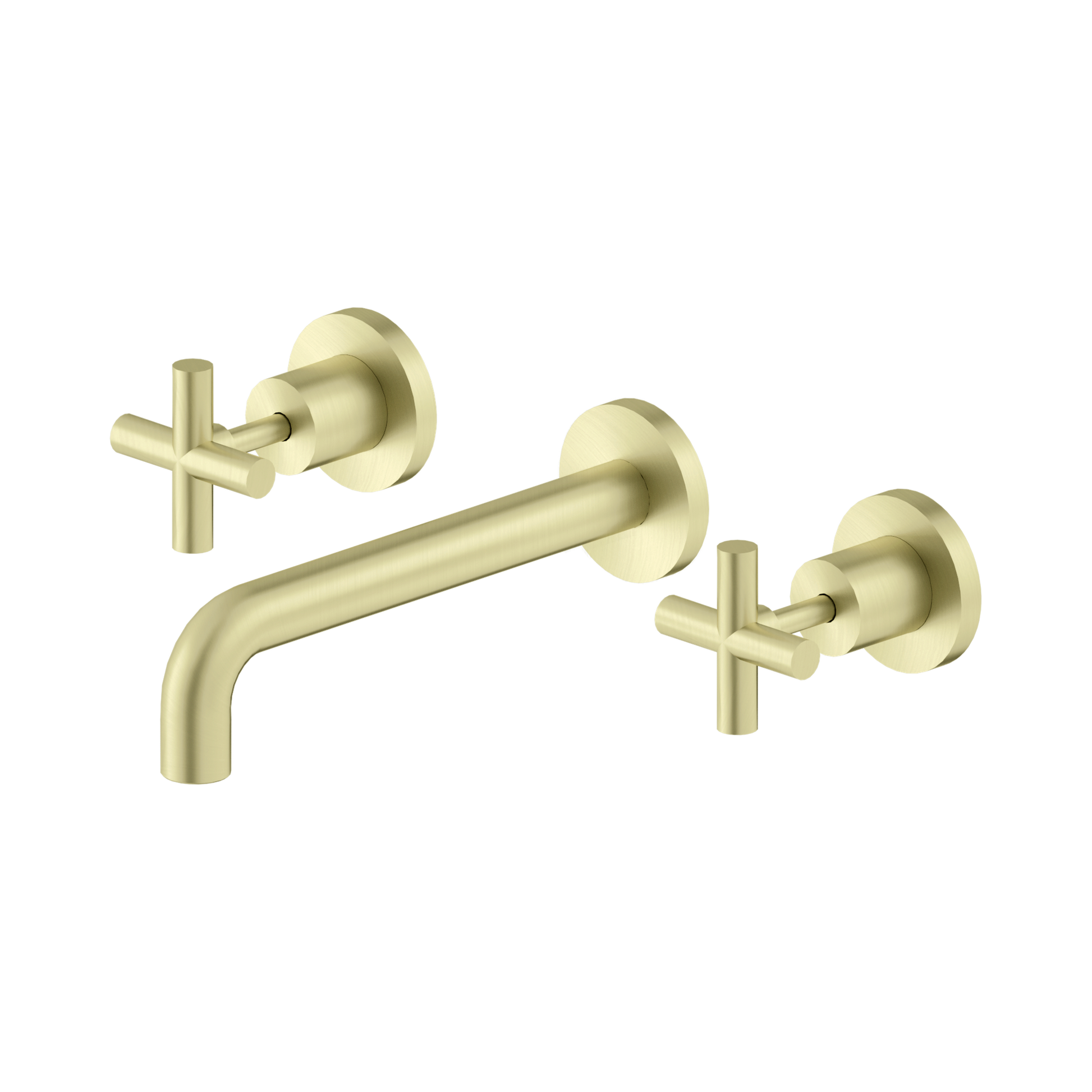 Nero X Plus Wall Basin Set 215mm, Brushed Gold