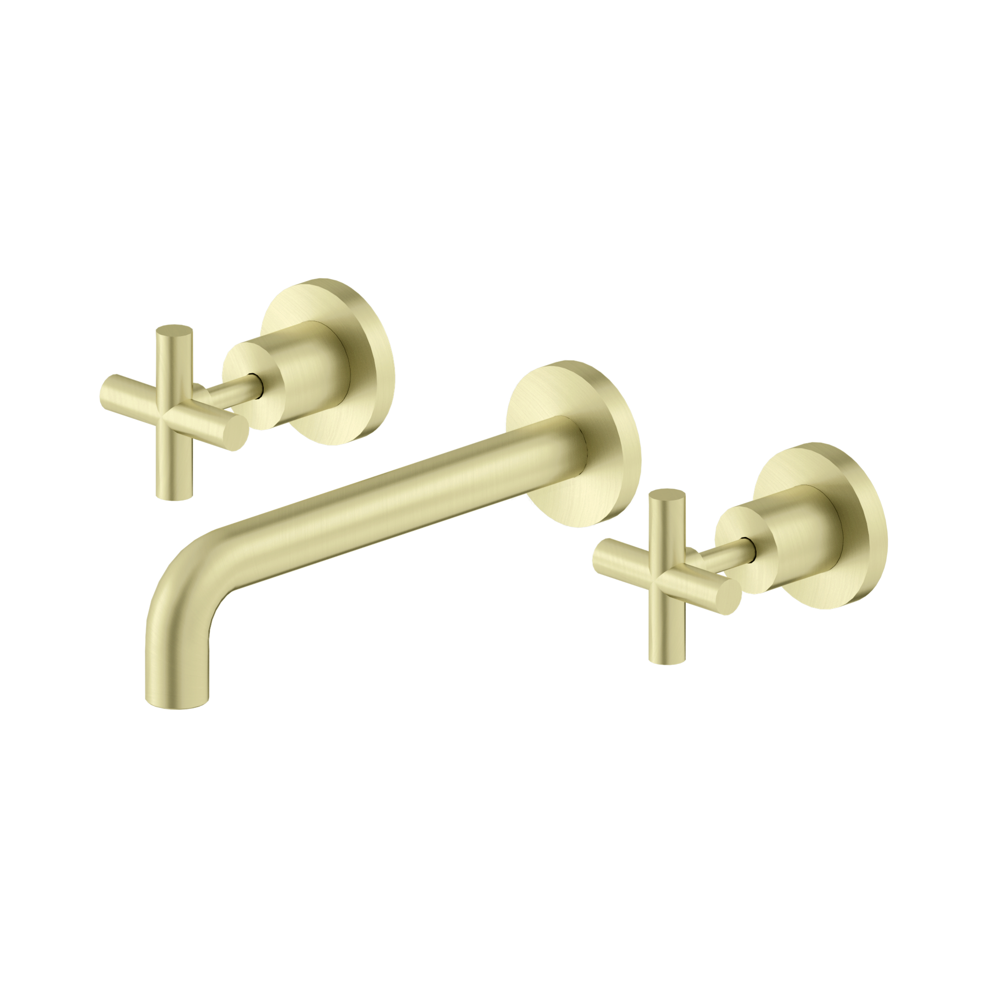 Nero X Plus Wall Basin Set 215mm, Brushed Gold
