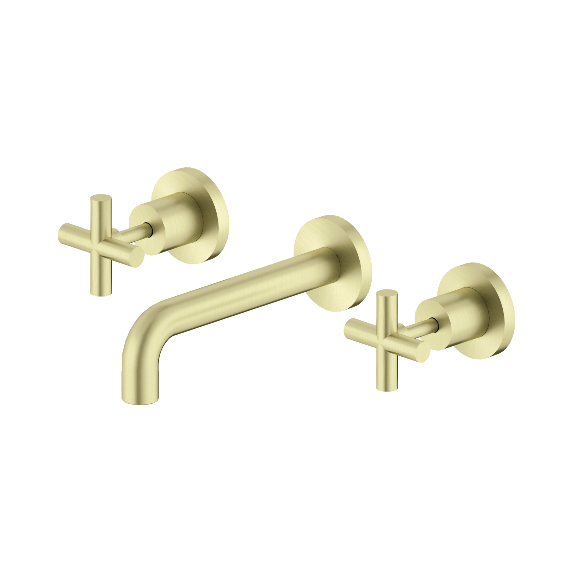 Nero X Plus Wall Basin Set 180mm, Brushed Gold