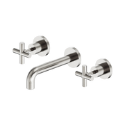 Nero X Plus Wall Basin Set 180mm, Brushed Nickel