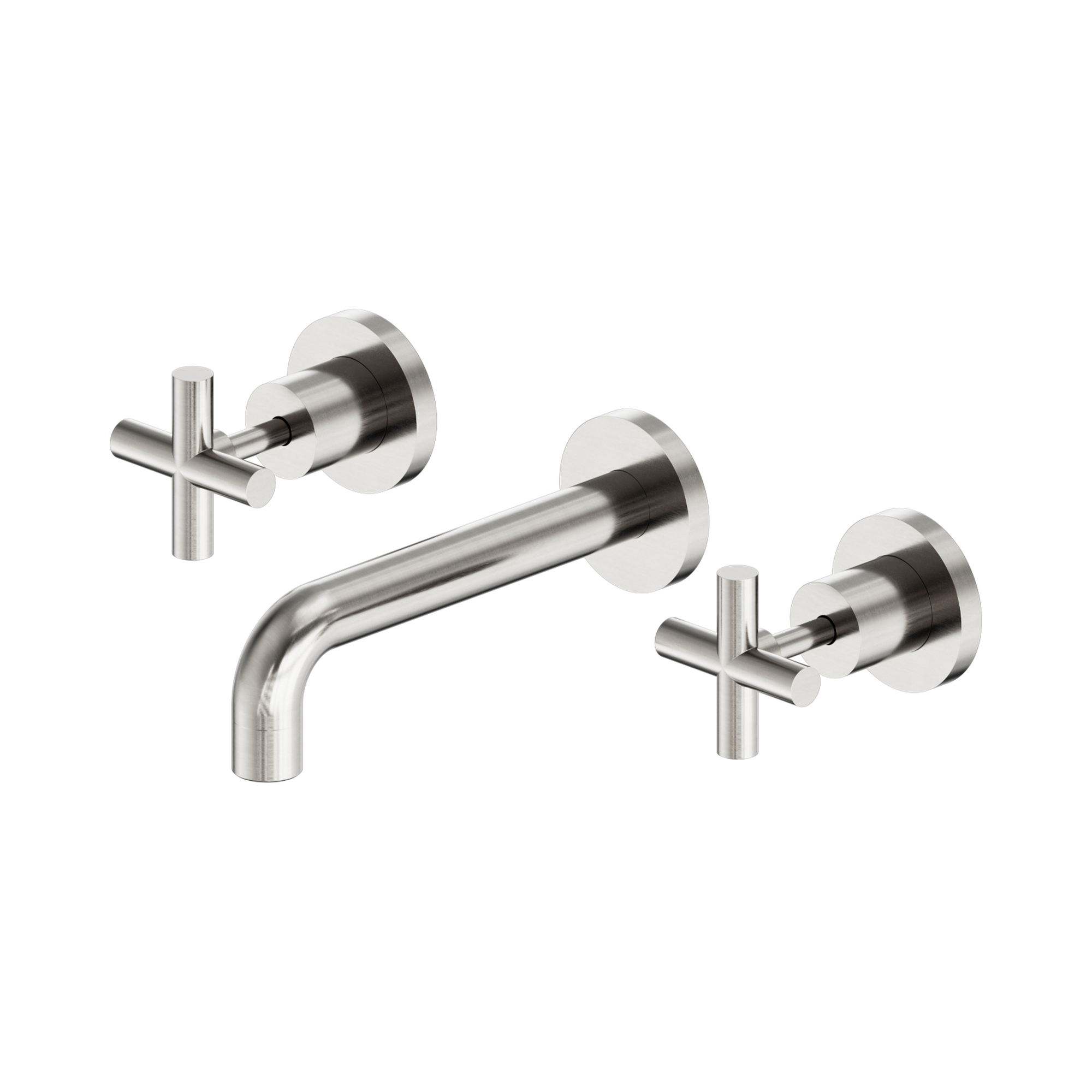 Nero X Plus Wall Basin Set 180mm, Brushed Nickel