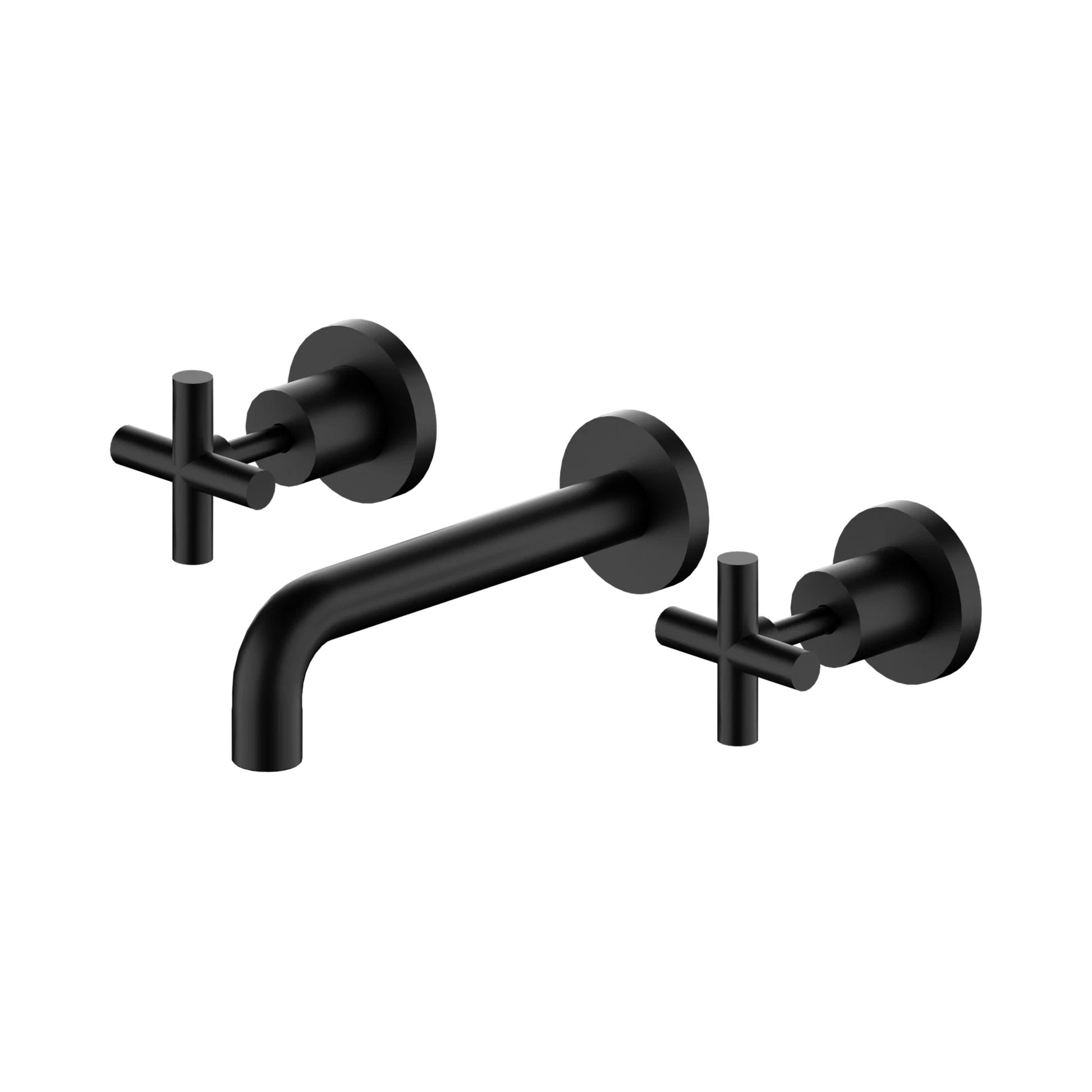 Nero X Plus Wall Basin Set 180mm, Matte Black