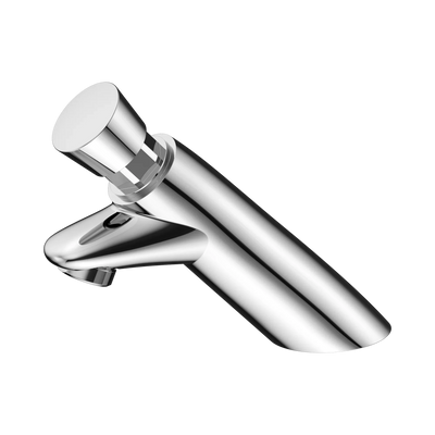 Nero SS316 Lead Free Timeflow Push Button Pillar Tap, Chrome