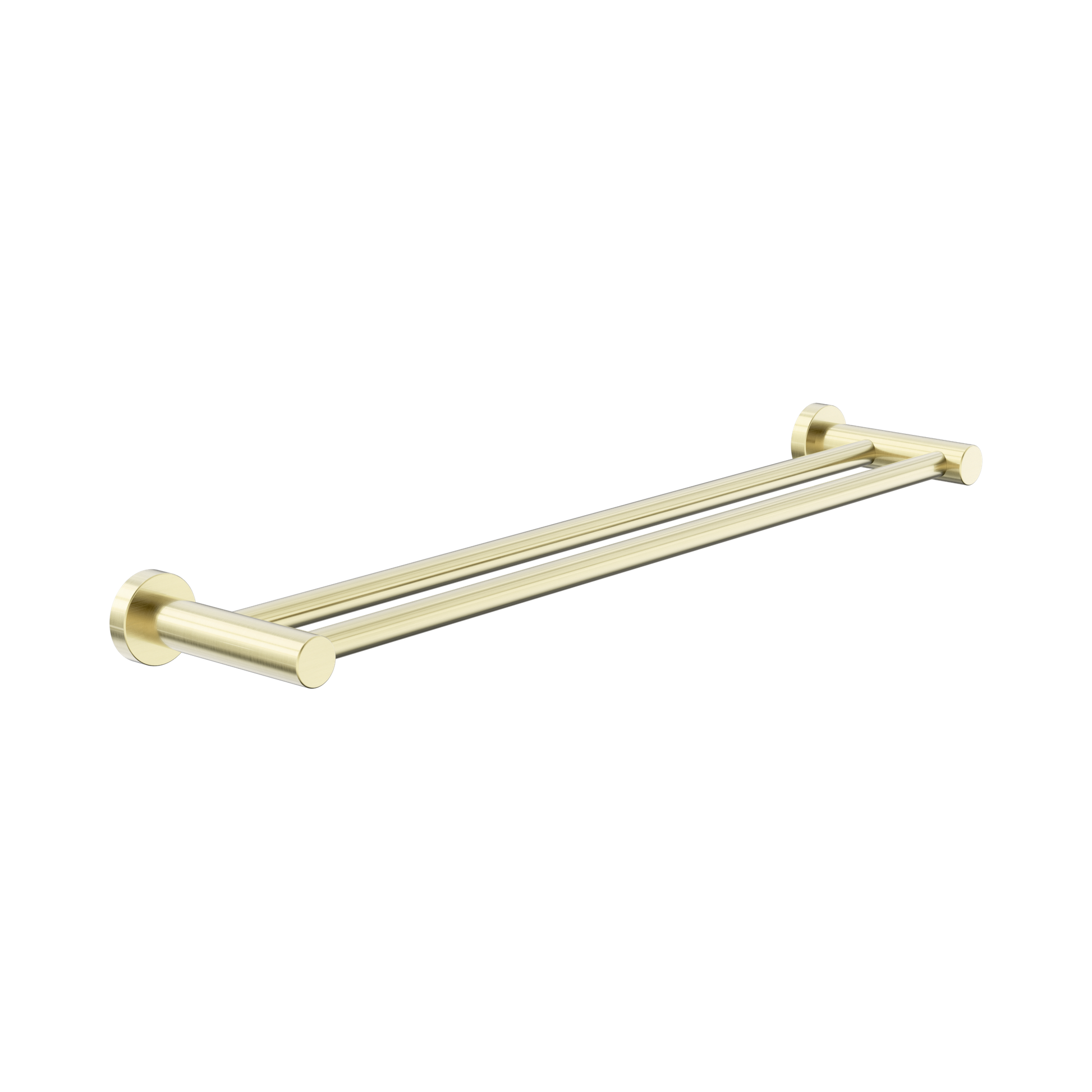 Nero Dolce II Double Towel Rail 600mm, Brushed Gold