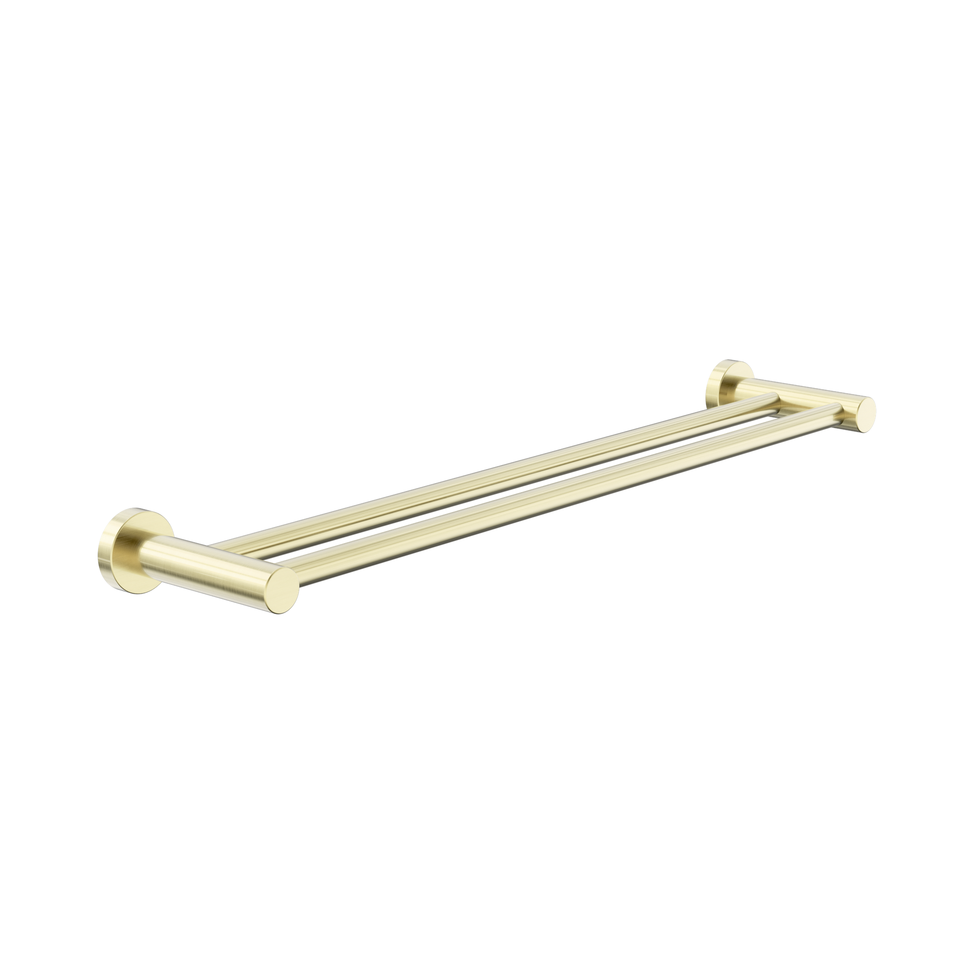 Nero Dolce II Double Towel Rail 600mm, Brushed Gold