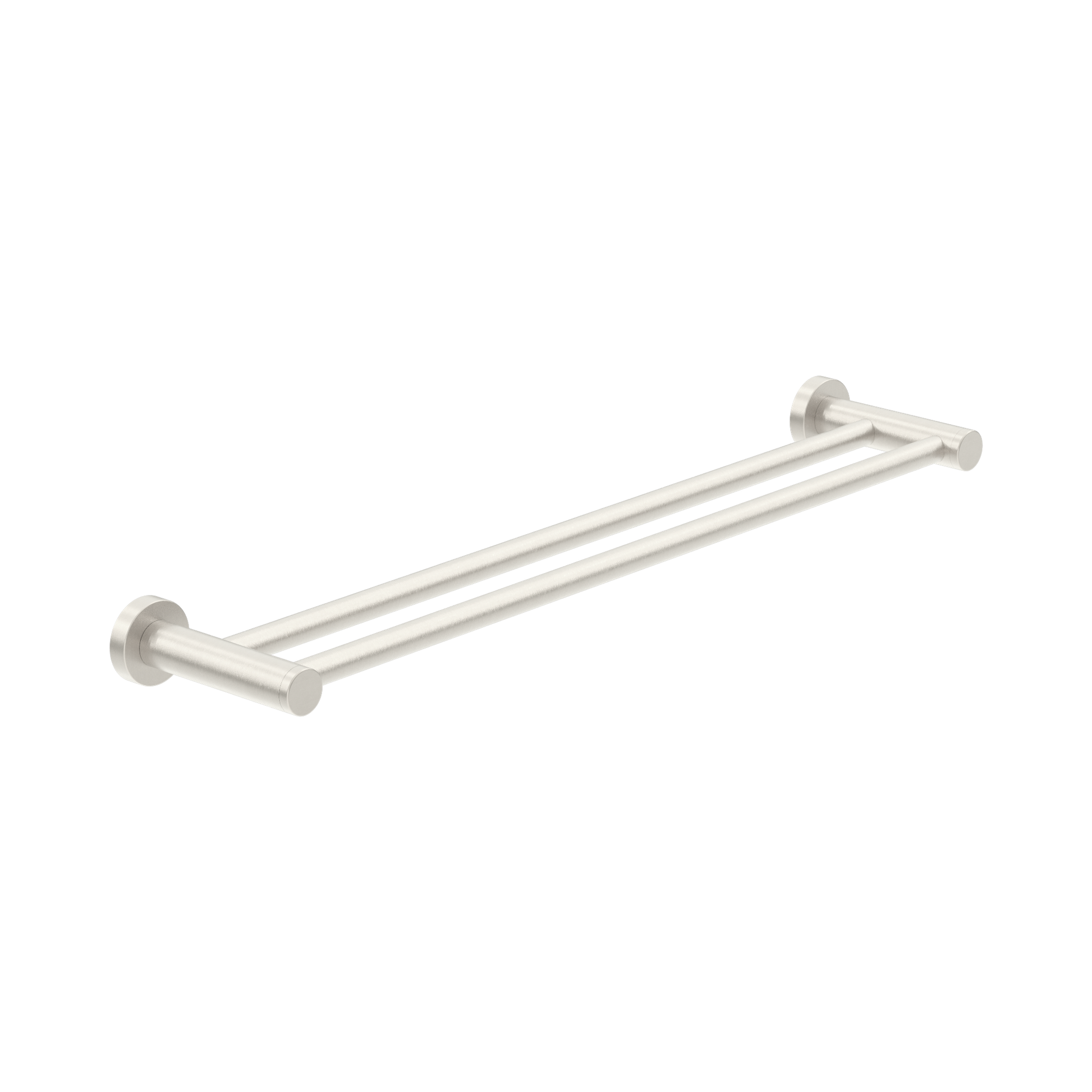 Nero Dolce II Double Towel Rail 600mm, Brushed Nickel