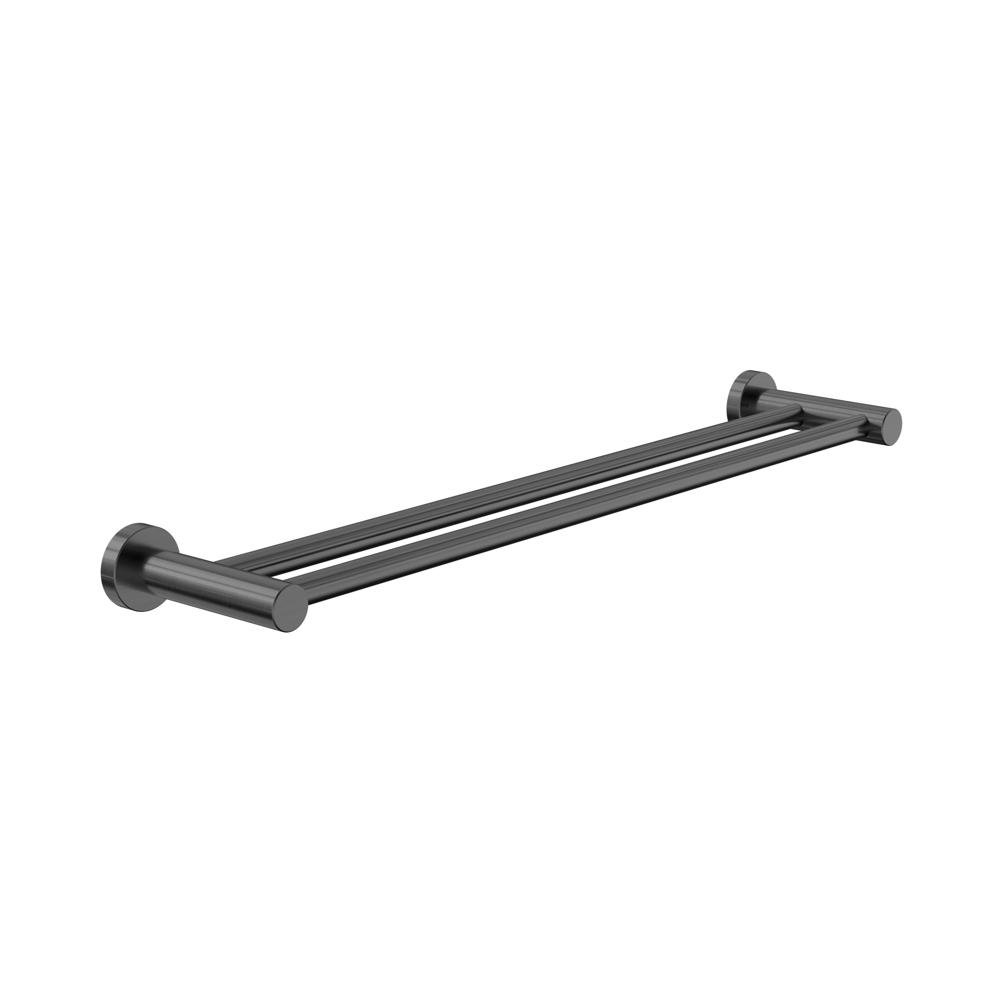 Nero Dolce II Double Towel Rail 600mm, Gun Metal