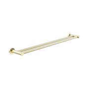 Nero Dolce II Double Towel Rail 800mm, Brushed Gold