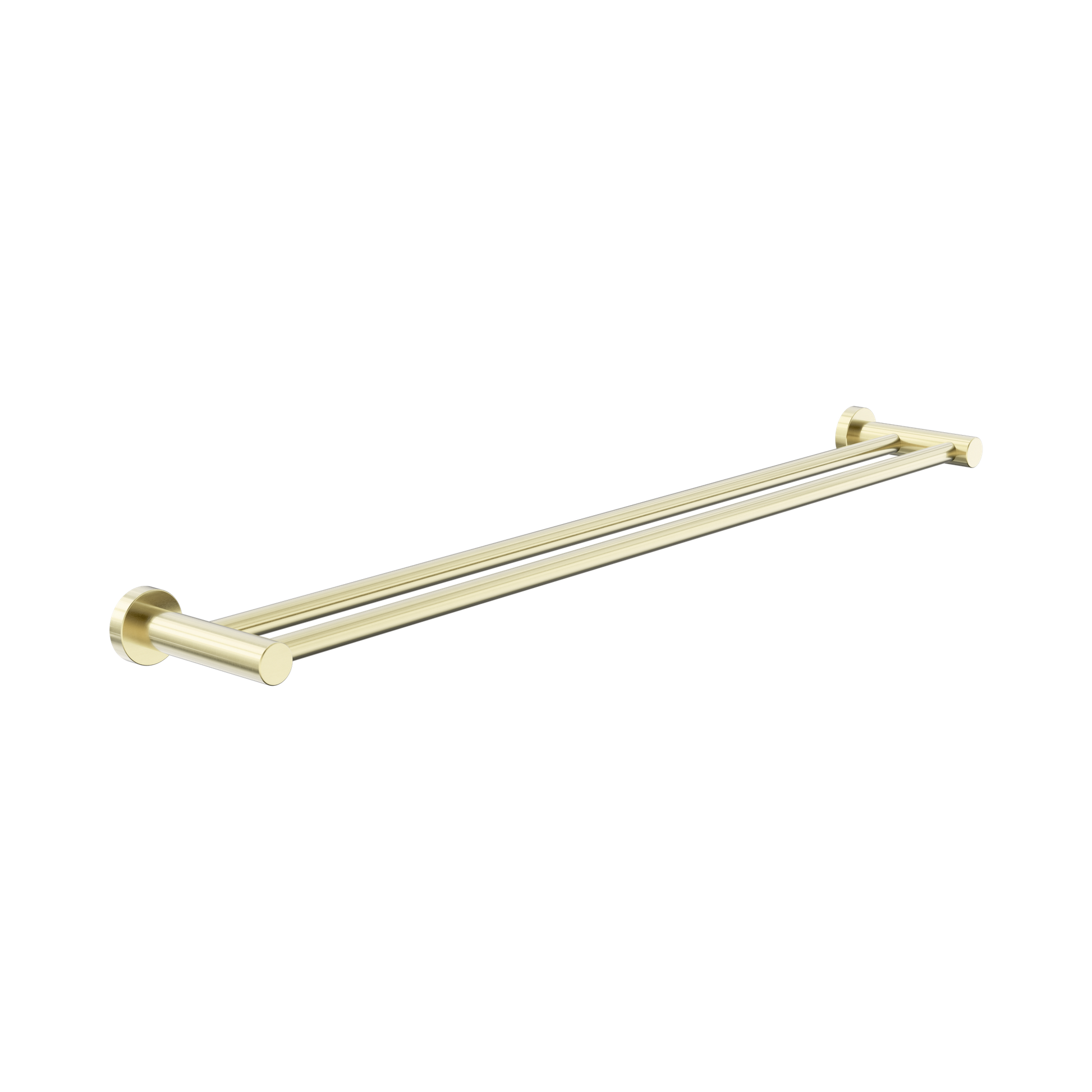Nero Dolce II Double Towel Rail 800mm, Brushed Gold