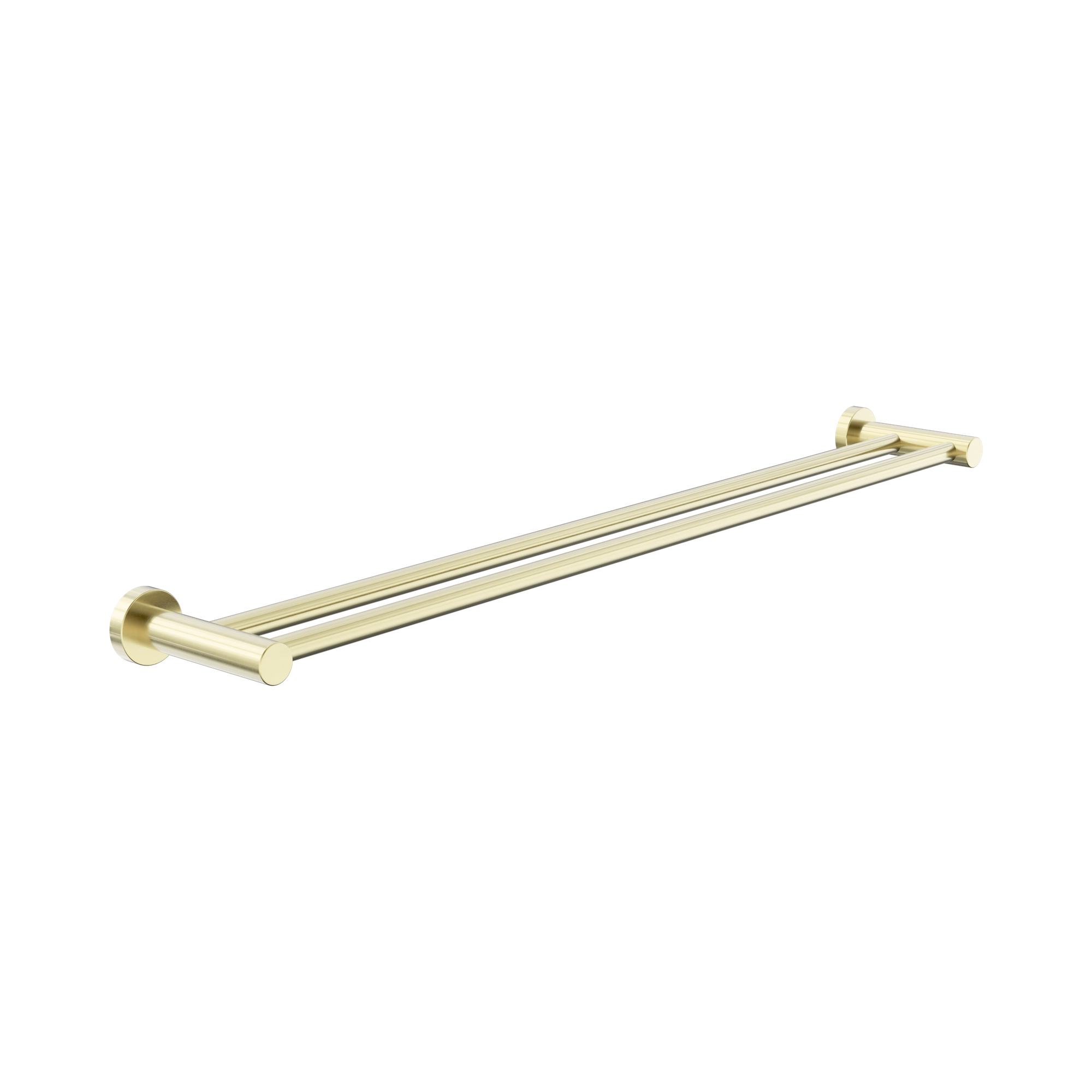 Nero Dolce II Double Towel Rail 800mm, Brushed Gold