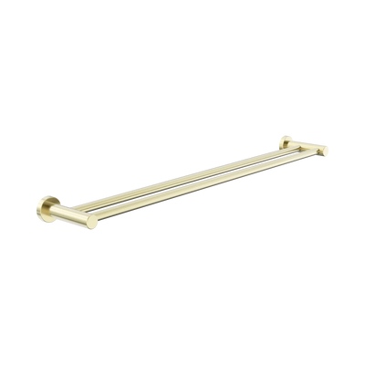 Nero Dolce II Double Towel Rail 800mm, Brushed Gold