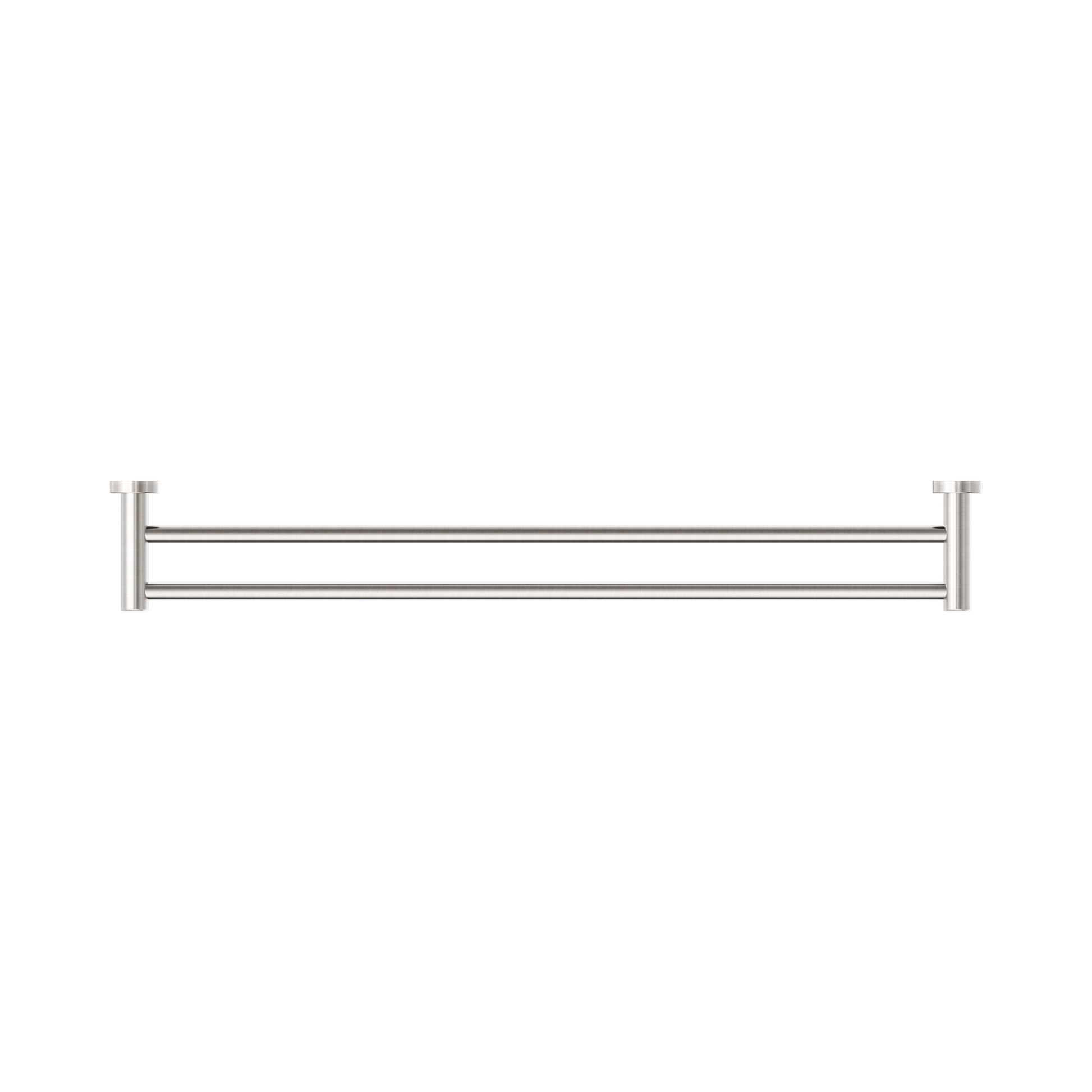 Nero Dolce II Double Towel Rail 800mm, Brushed Nickel