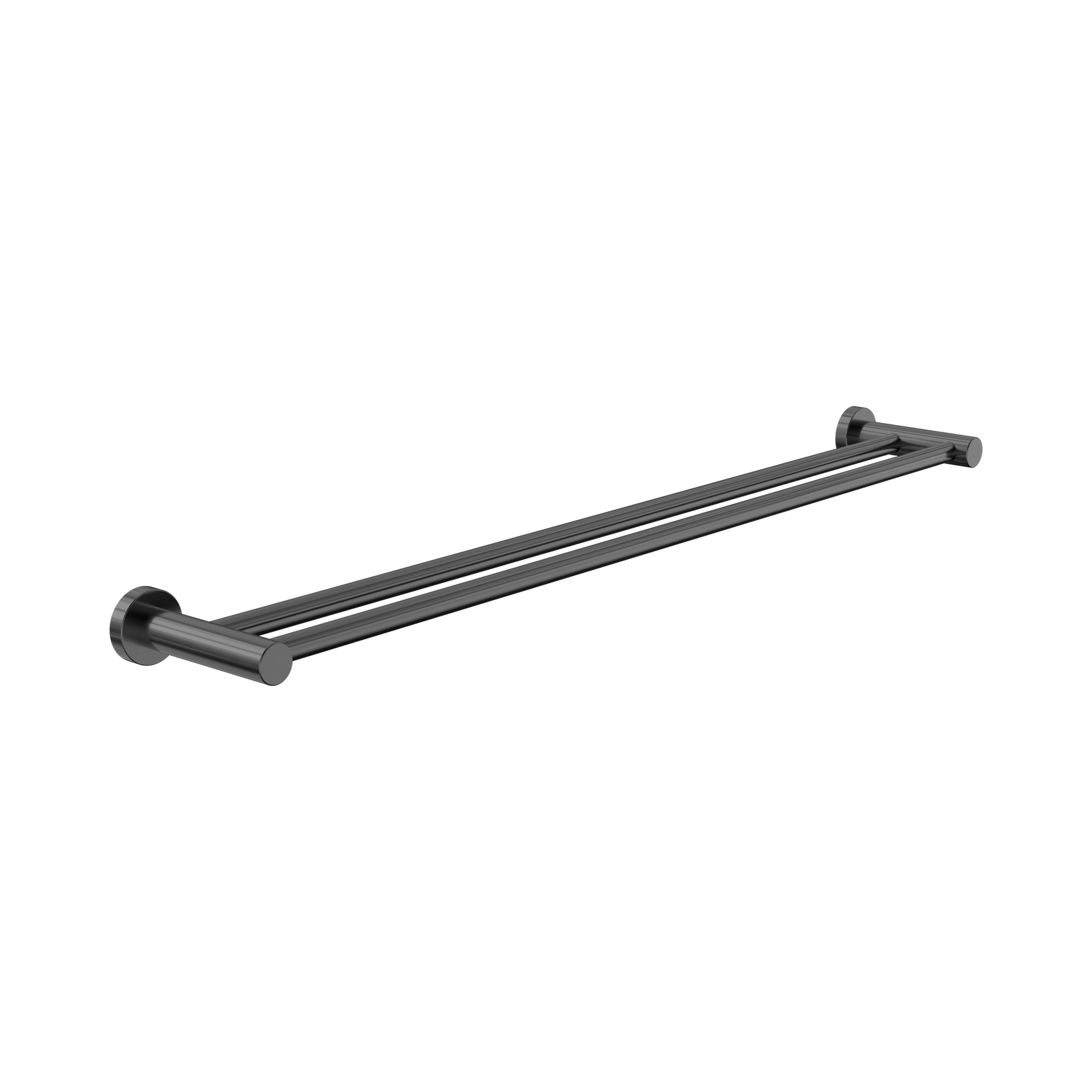 Nero Dolce II Double Towel Rail 800mm, Gun Metal