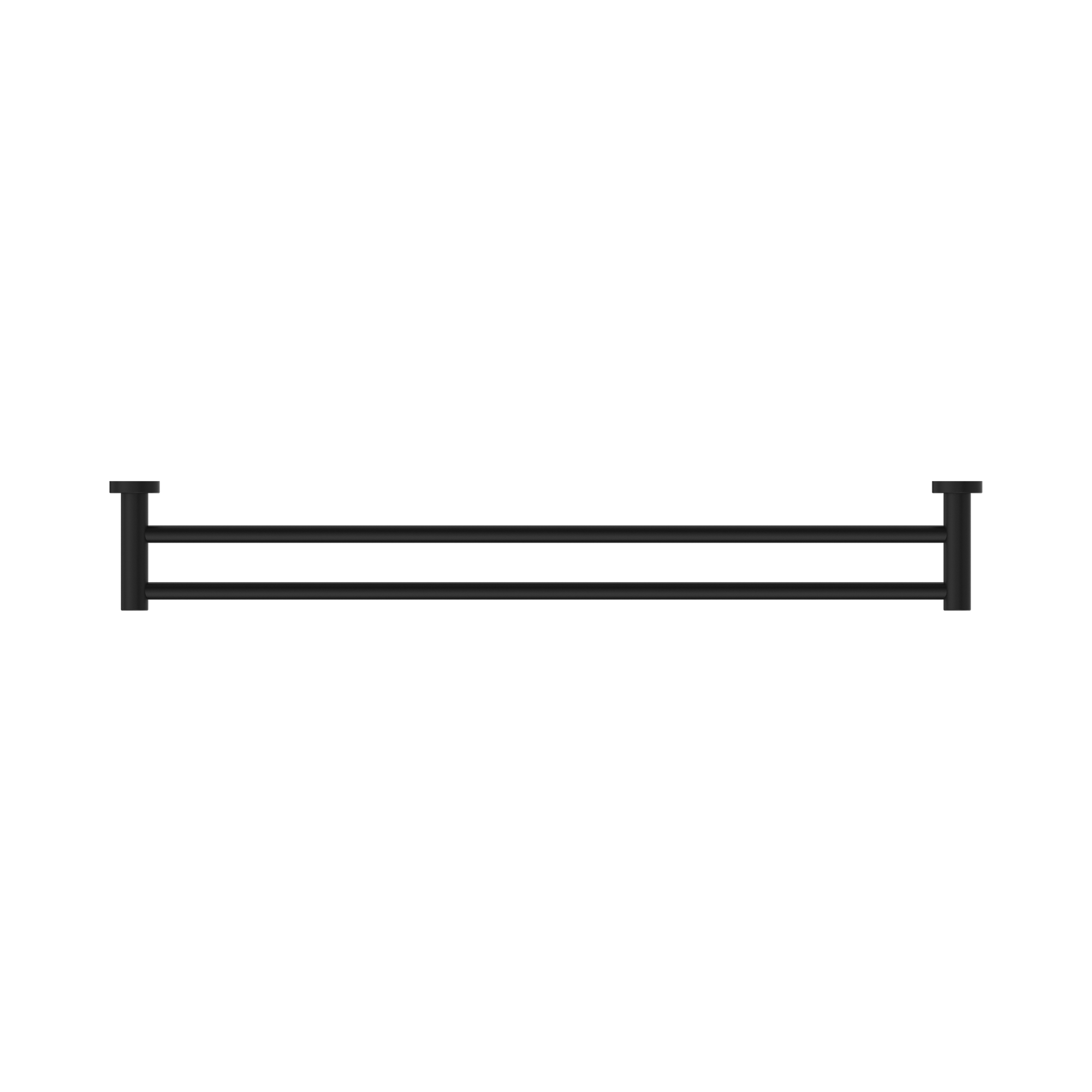 Nero Dolce II Double Towel Rail 800mm, Matte Black