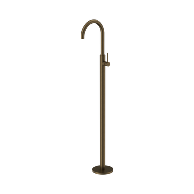 Nero Mecca Freestanding Bath Mixer, Tumbled Antique Brass