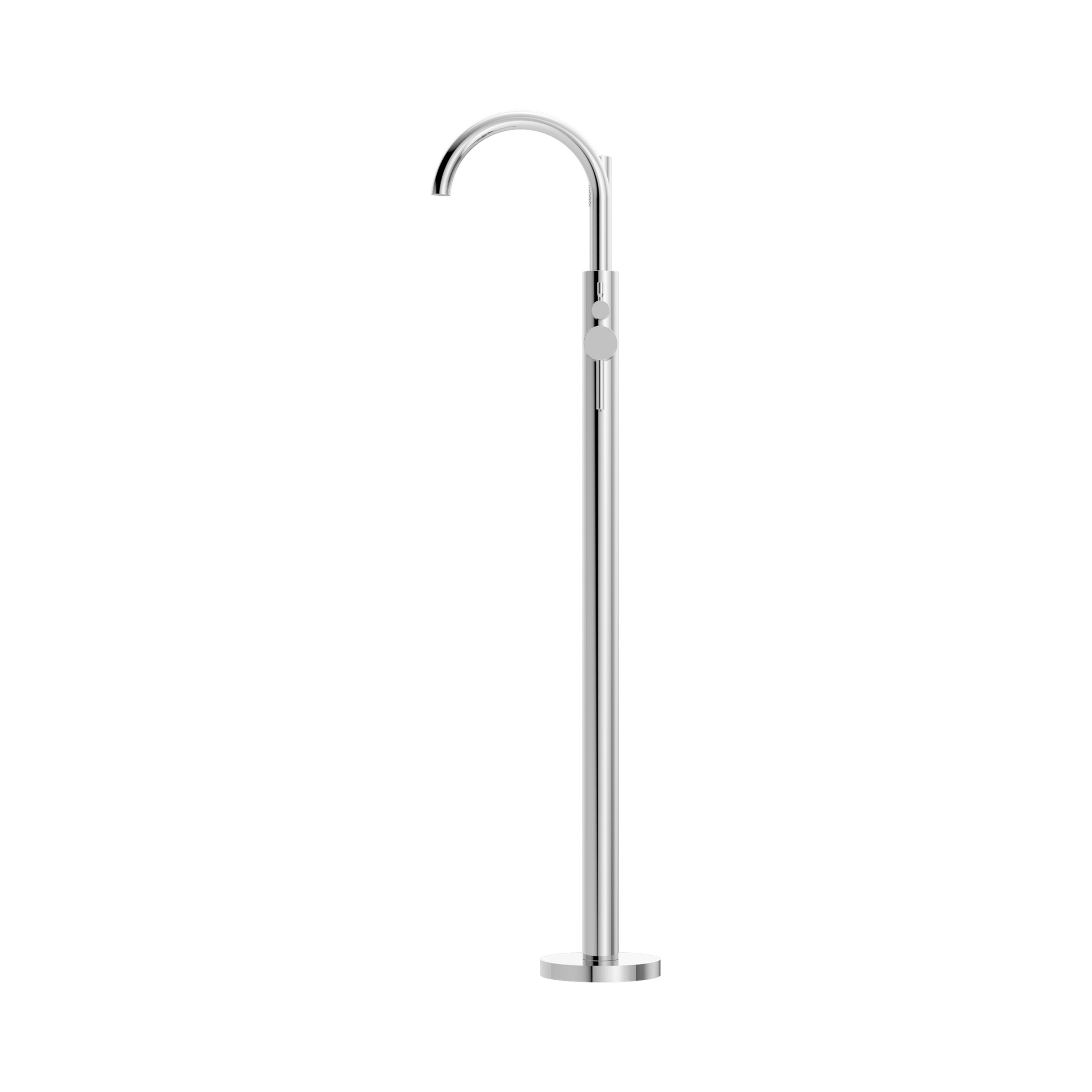 Nero Mecca Round Freestanding Mixer With Hand Shower, Chrome