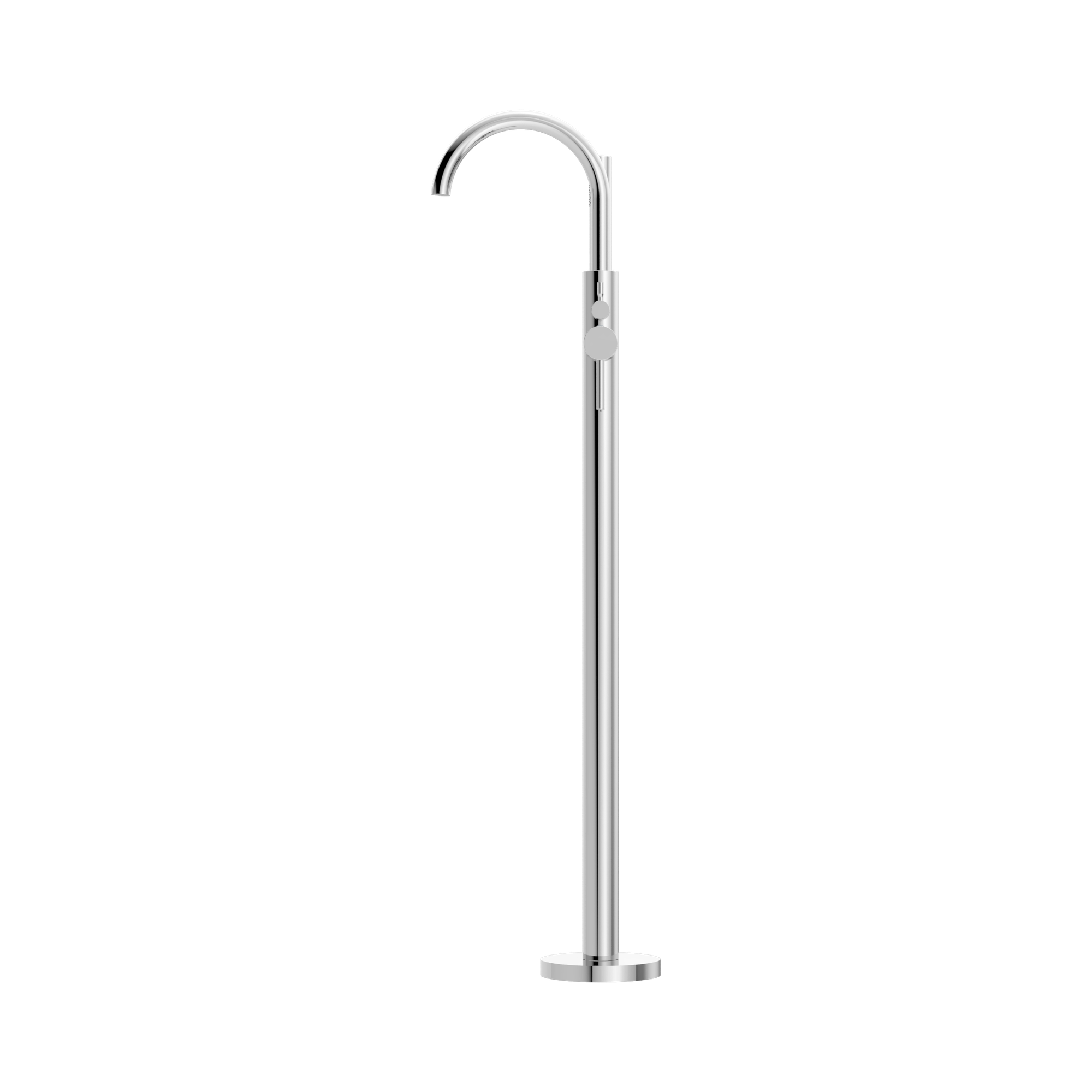 Nero Mecca Round Freestanding Mixer With Hand Shower, Chrome