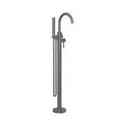 Nero Mecca Round Freestanding Mixer With Hand Shower, Gun Metal