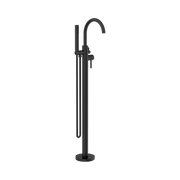 Nero Mecca Round Freestanding Mixer With Hand Shower, Matte Black