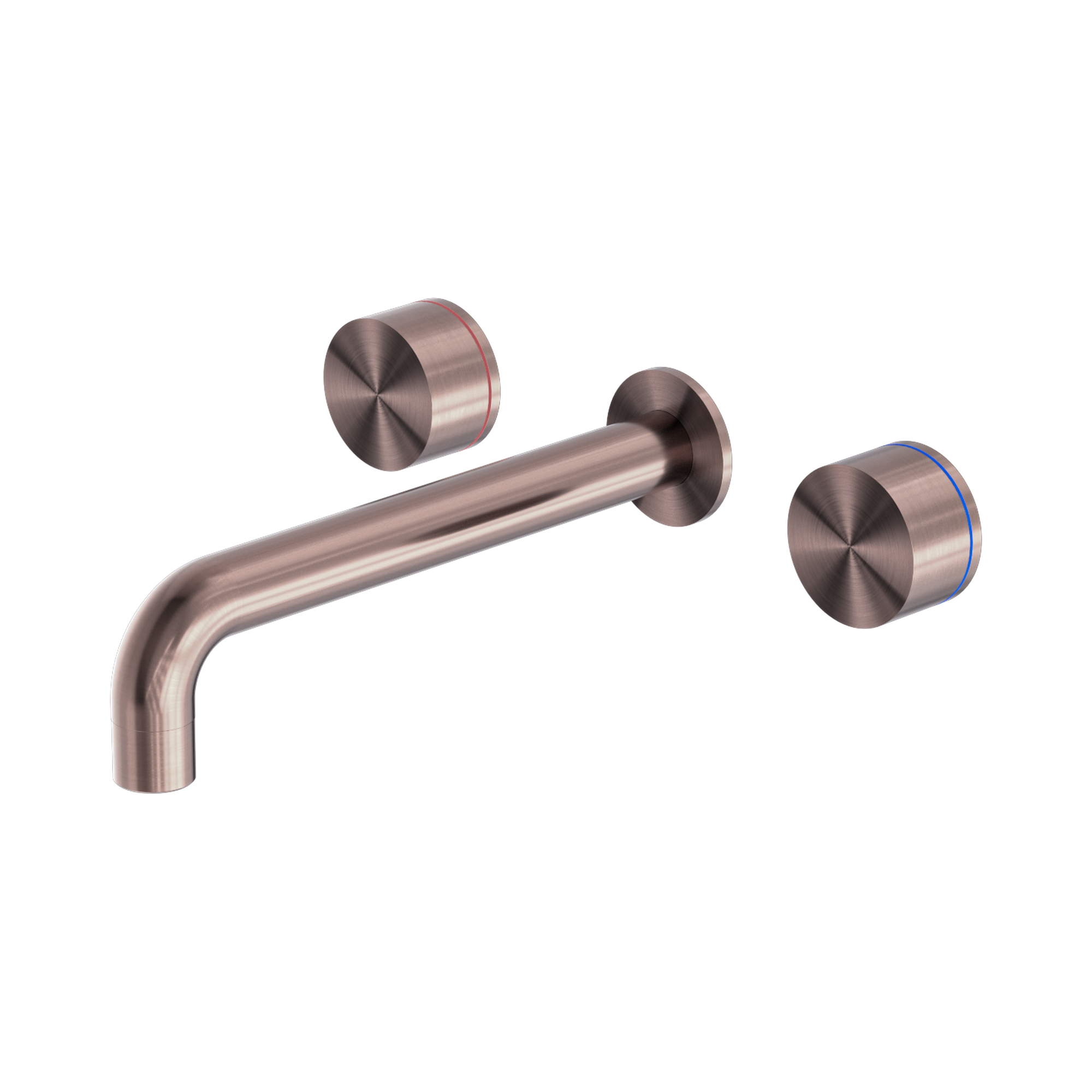 Nero Kara Wall Basin Set 180mm, Brushed Bronze
