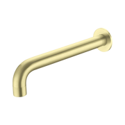 Nero Kara Wall Basin Set Spout Only 180mm, Brushed Gold