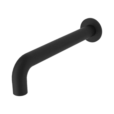 Nero Kara Wall Basin Set Spout Only 180mm, Matte Black