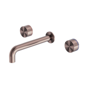 Nero Kara Wall Basin Set 215mm, Brushed Bronze