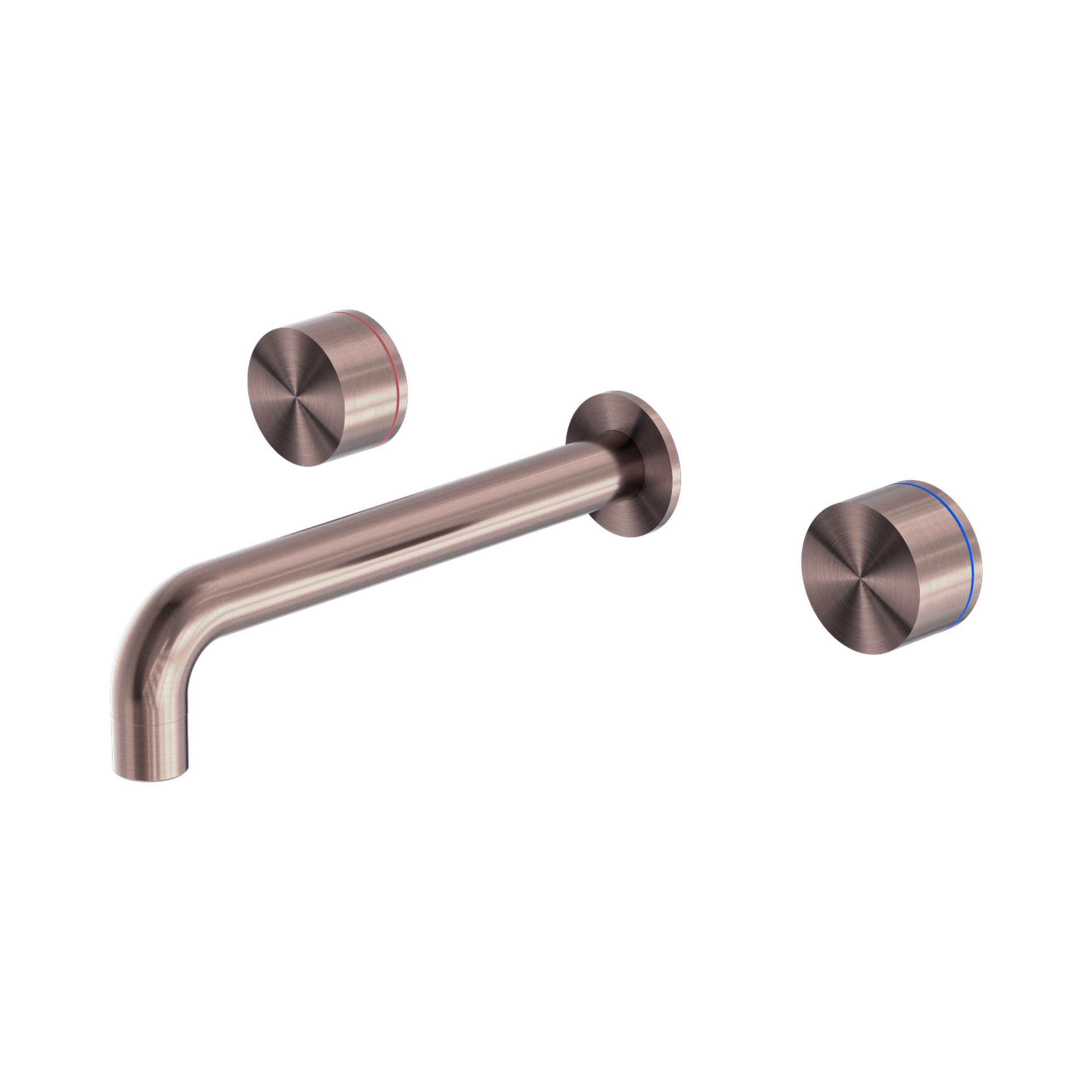 Nero Kara Wall Basin Set 215mm, Brushed Bronze