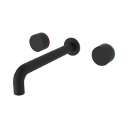 Nero Kara Wall Basin Set 215mm, Matte Black