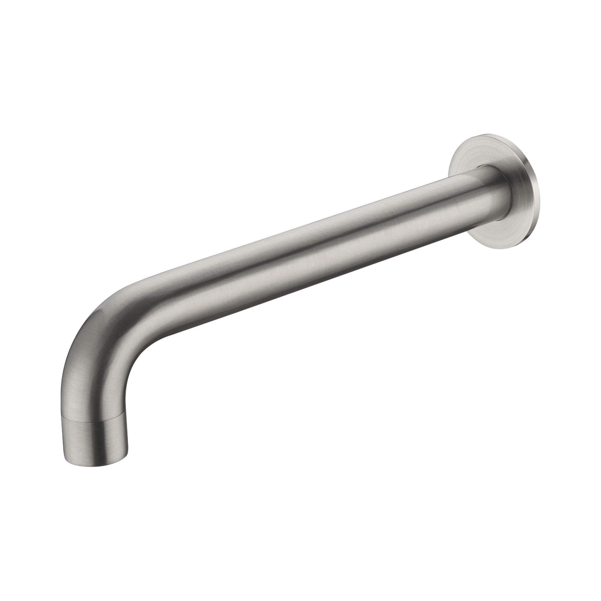 Nero Kara Wall Basin Set Spout Only 215mm, Brushed Nickel