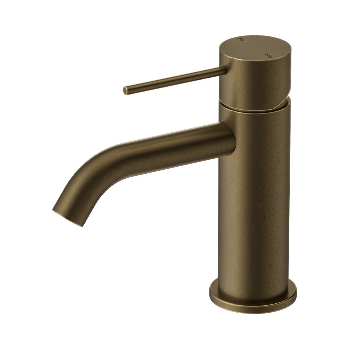 Nero Mecca Basin Mixer, Tumbled Antique Brass