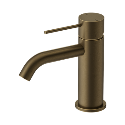 Nero Mecca Basin Mixer, Tumbled Antique Brass
