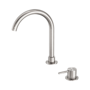 Nero Mecca Hob Basin Mixer Round Swivel Spout, Brushed Nickel