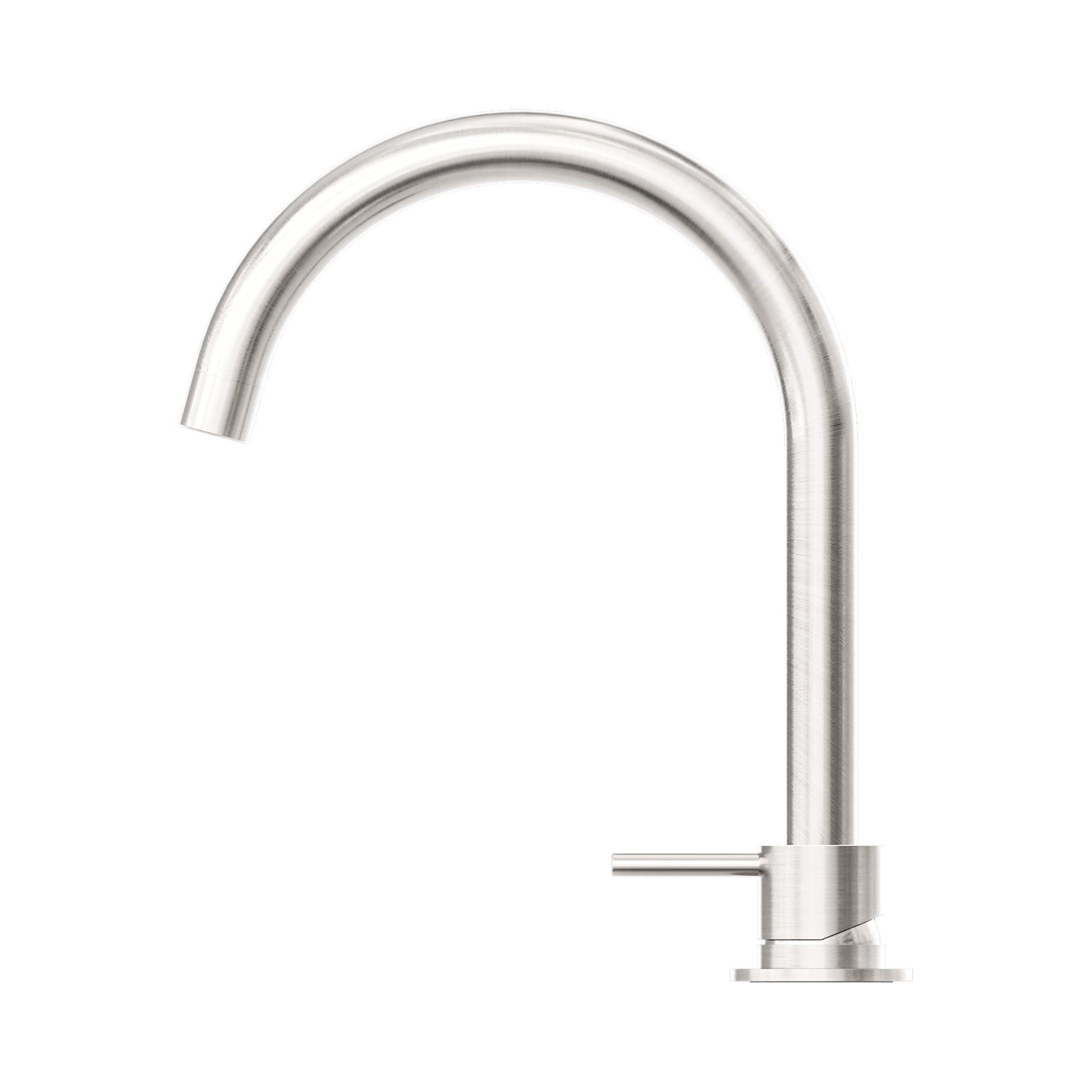 Nero Mecca Hob Basin Mixer Round Swivel Spout, Brushed Nickel