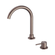 Nero Mecca Hob Basin Mixer Round Swivel Spout, Brushed Bronze