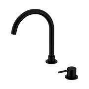 Nero Mecca Hob Basin Mixer Round Swivel Spout, Matte Black