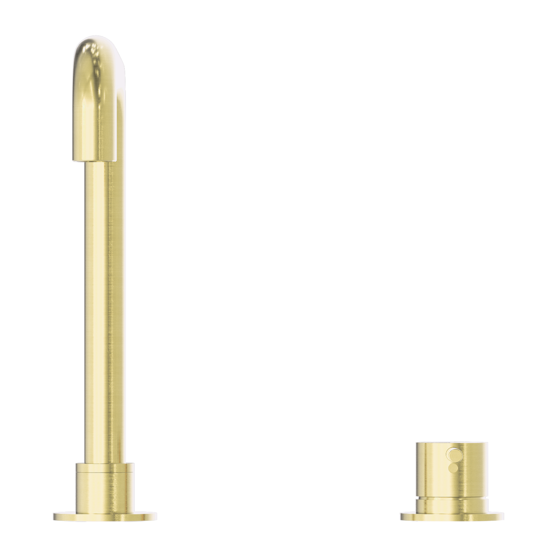 Nero Mecca Hob Basin Mixer Square Swivel Spout, Brushed Gold