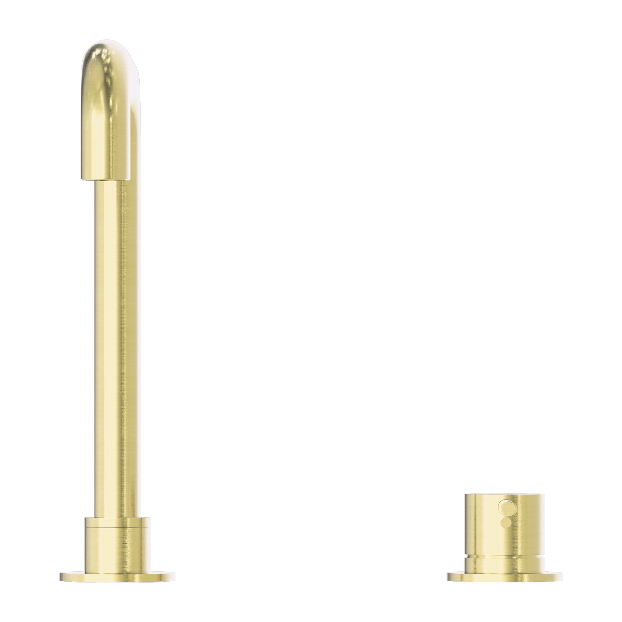 Nero Mecca Hob Basin Mixer Square Swivel Spout, Brushed Gold