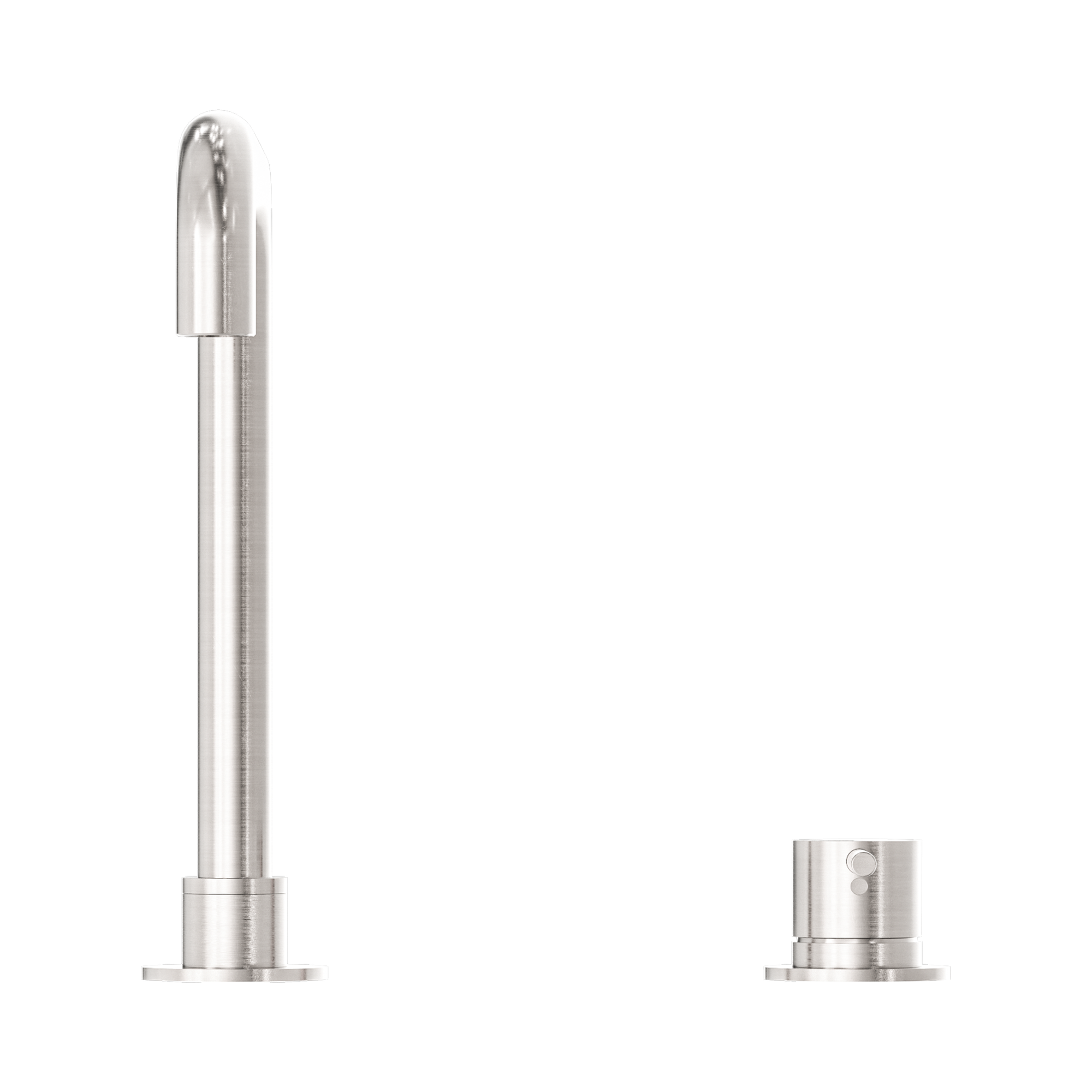 Nero Mecca Hob Basin Mixer Square Swivel Spout, Brushed Nickel