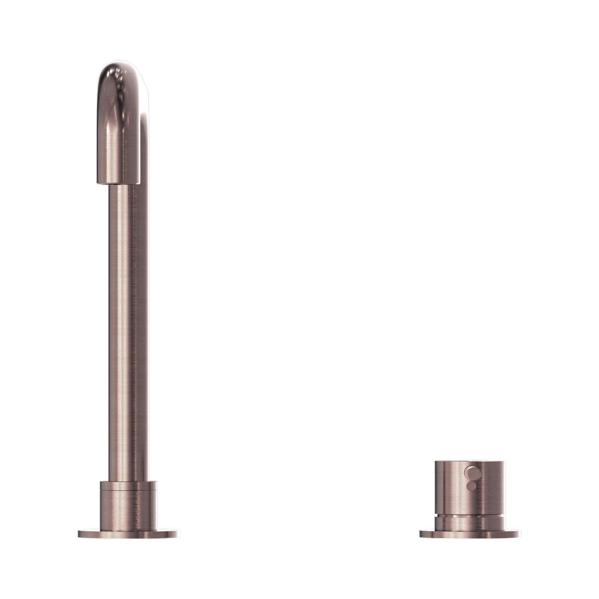 Nero Mecca Hob Basin Mixer Square Swivel Spout, Brushed Bronze