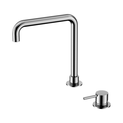 Nero Mecca Hob Basin Mixer Square Swivel Spout, Chrome